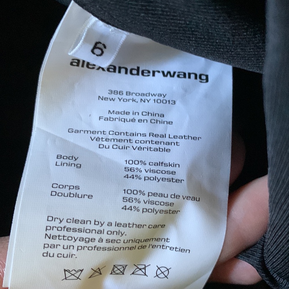 Alexander Wang leather pants size 6 - Picture 6 of 6